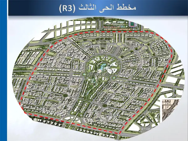 خريطة الحي السكني الثالث 