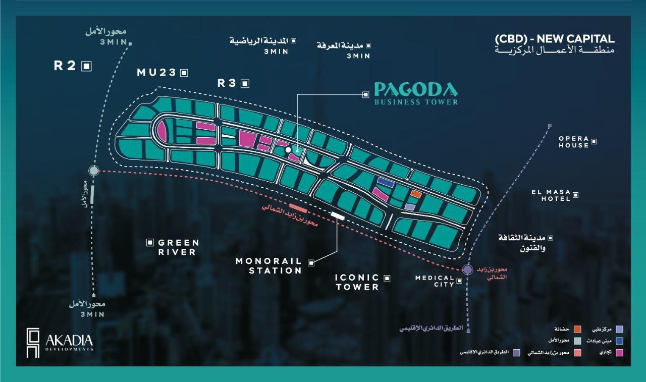 موقع باجودا تاور العاصمة الجديدة-يوفن